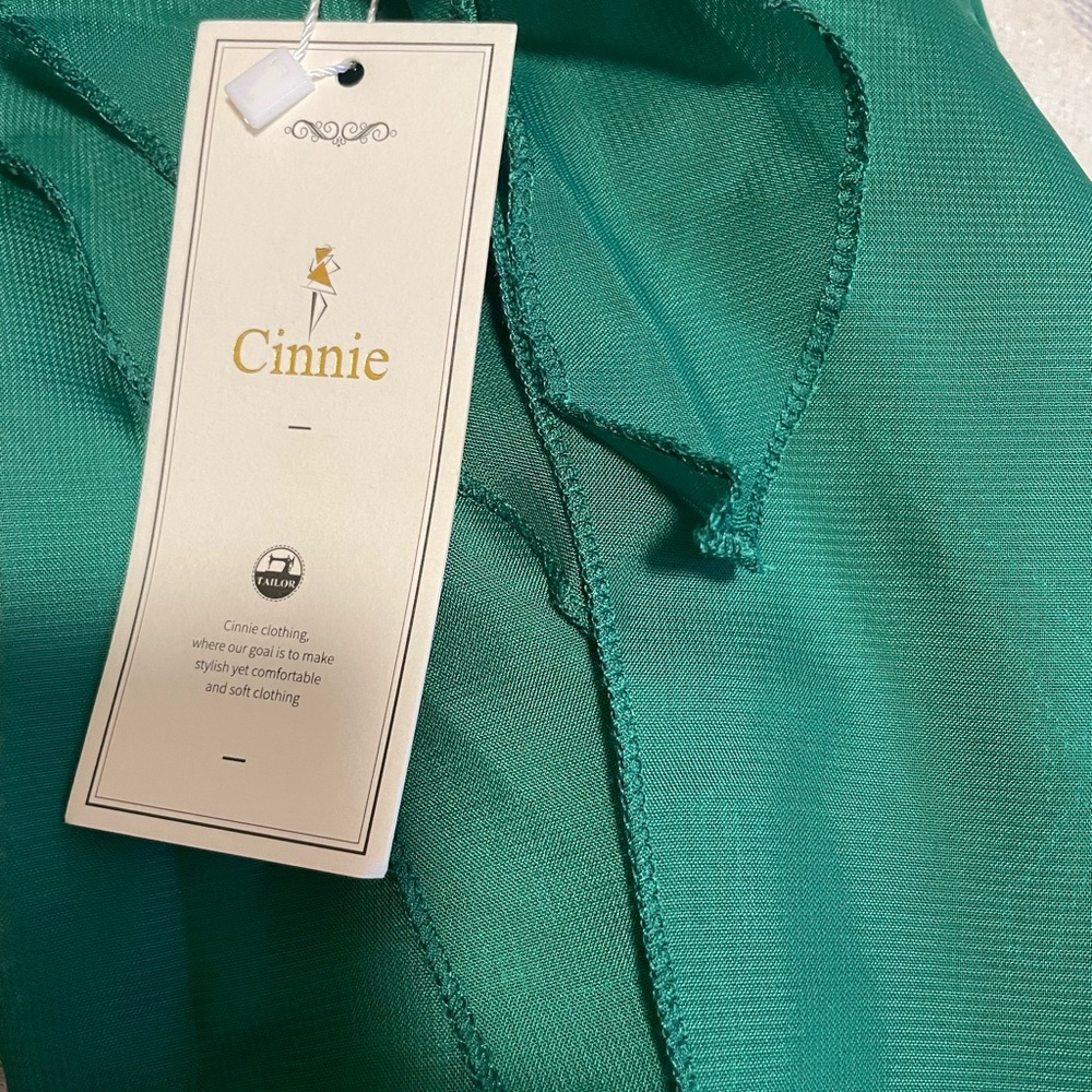 Cinnie Green Sheer Top